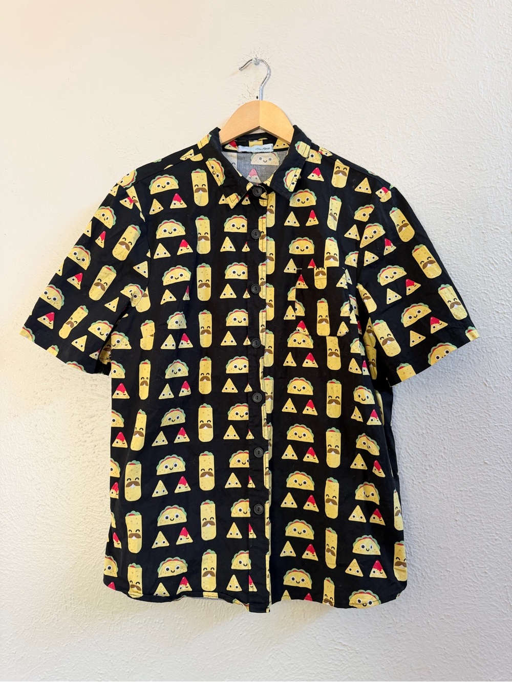 Eva Rose novelty print black/yellow shirt